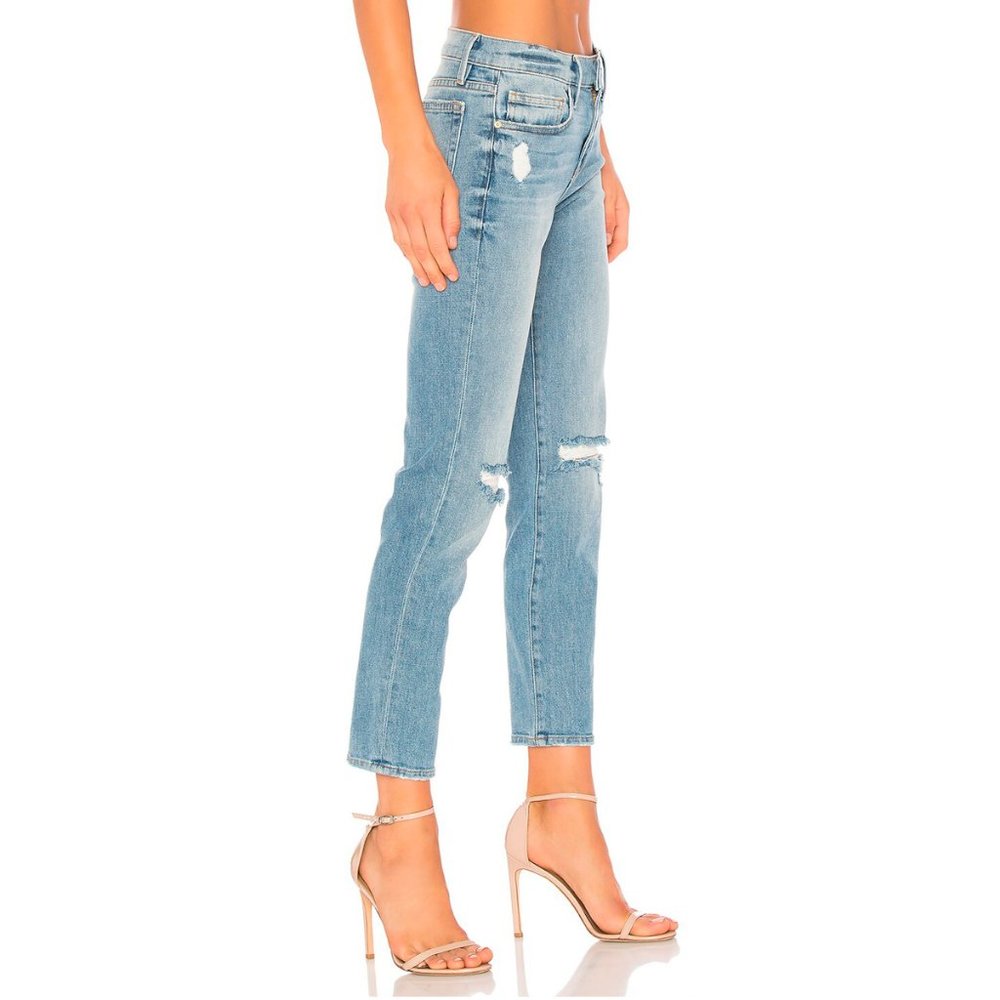Frame Le Boy High Rise Ripped Jeans - Picture 4 of 8